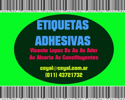 Etiquetas adhesivas GarÃ­n