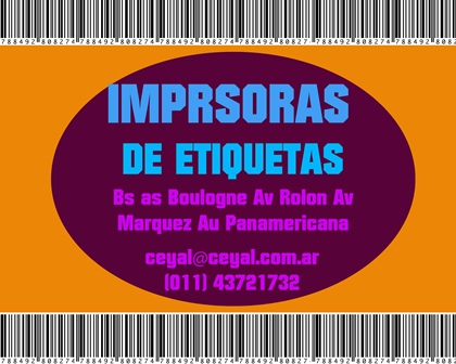 imprenta de etiquetas autoadhesivas rectangulares ceyal@ceyal.com.ar Arg.