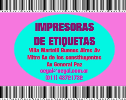 Av. Bartolome Mitre (Florida Oeste) Consumible Zebra ribbon mezcla out 40×74 para imprimir etiquetas