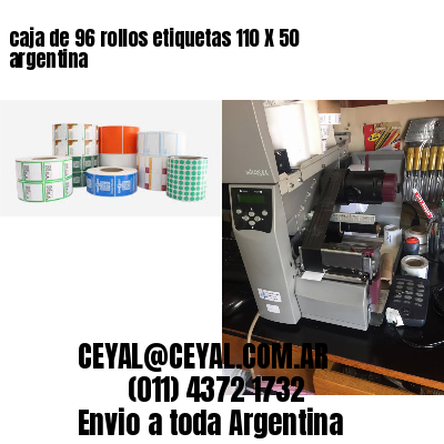 caja de 96 rollos etiquetas 110 X 50 argentina