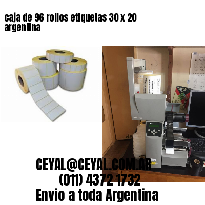 caja de 96 rollos etiquetas 30 x 20 argentina