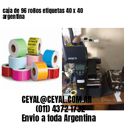 caja de 96 rollos etiquetas 40 x 40 argentina