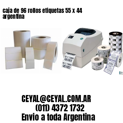caja de 96 rollos etiquetas 55 x 44 argentina