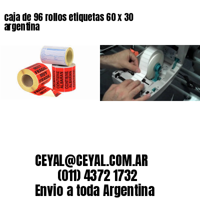 caja de 96 rollos etiquetas 60 x 30 argentina