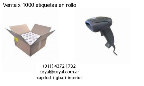 Venta x 1000 etiquetas en rollo