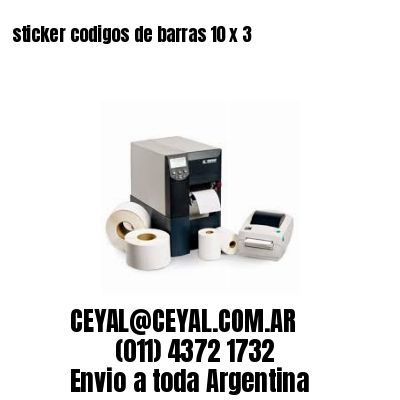 sticker codigos de barras 10 x 3