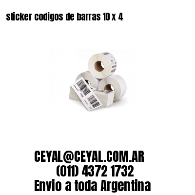 sticker codigos de barras 10 x 4