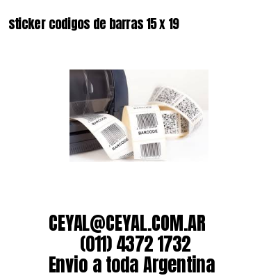 sticker codigos de barras 15 x 19