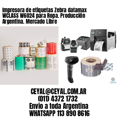 Impresora de etiquetas Zebra datamax WCLASS W6024 para Ropa. Producción Argentina. Mercado Libre