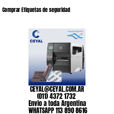 Comprar Etiquetas de seguridad