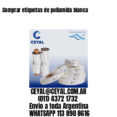 Comprar etiquetas de poliamida blanca