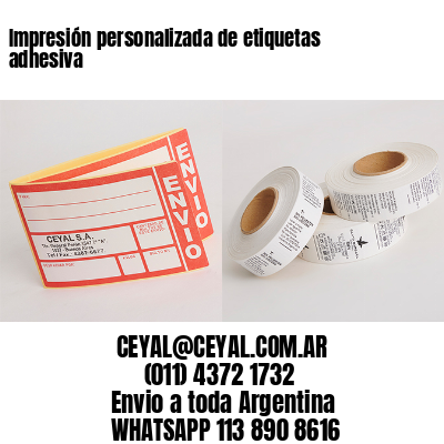 Impresión personalizada de etiquetas adhesiva