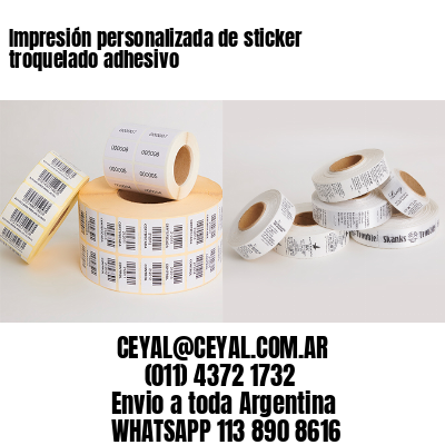 Impresión personalizada de sticker troquelado adhesivo