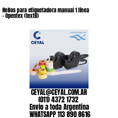 Rollos para etiquetadora manual 1 línea – Opentex (textil)