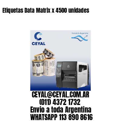 Etiquetas Data Matrix x 4500 unidades