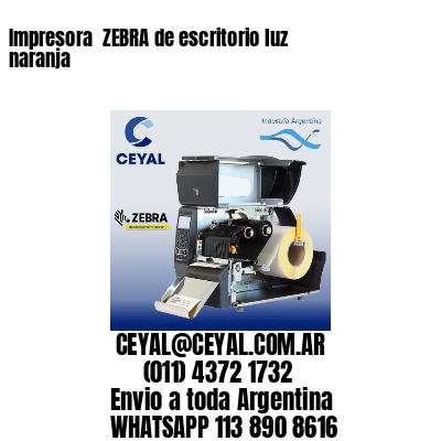 Impresora  ZEBRA de escritorio luz naranja