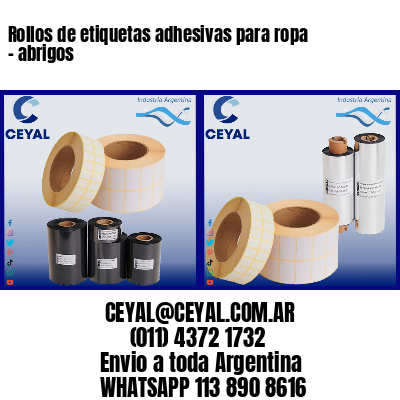 Rollos de etiquetas adhesivas para ropa – abrigos