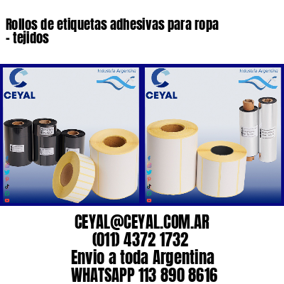 Rollos de etiquetas adhesivas para ropa – tejidos