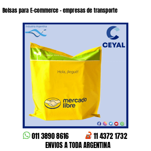 Bolsas para E-commerce – empresas de transporte