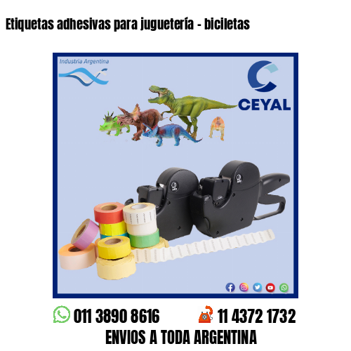 Etiquetas adhesivas para juguetería – biciletas