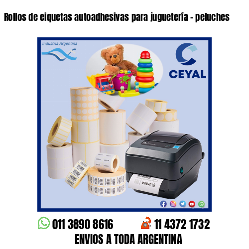 Rollos de eiquetas autoadhesivas para juguetería – peluches