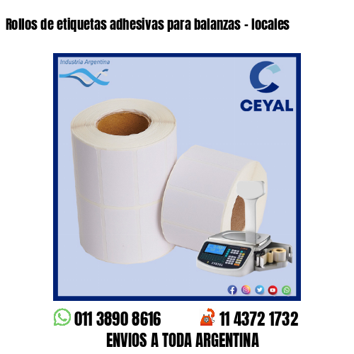 Rollos de etiquetas adhesivas para balanzas – locales