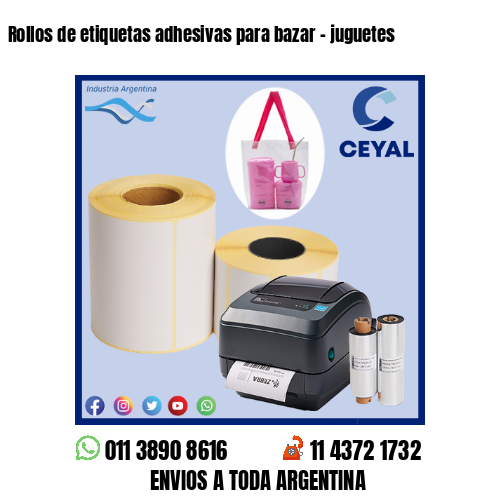 Rollos de etiquetas adhesivas para bazar – juguetes