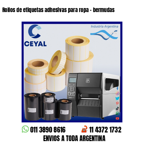 Rollos de etiquetas adhesivas para ropa – bermudas