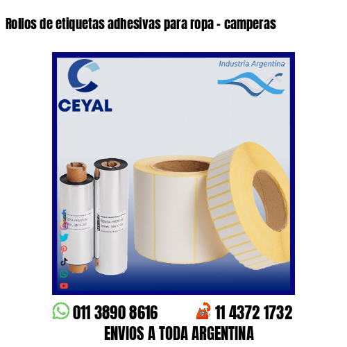 Rollos de etiquetas adhesivas para ropa – camperas