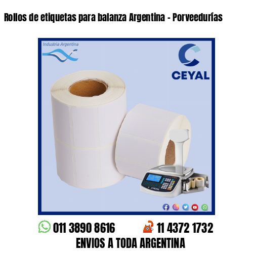 Rollos de etiquetas para balanza Argentina – Porveedurías