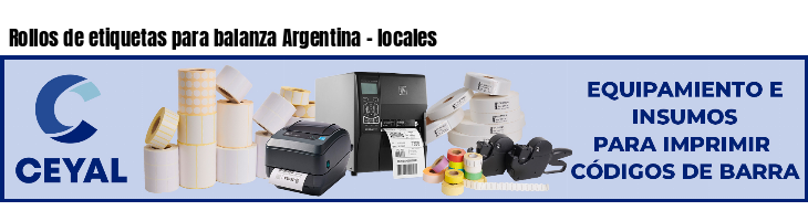 Rollos de etiquetas para balanza Argentina - locales