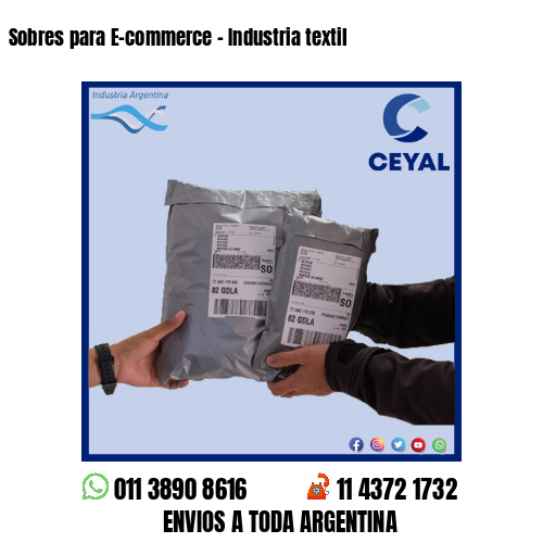 Sobres para E-commerce – Industria textil