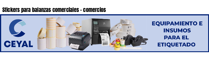 Stickers para balanzas comerciales - comercios