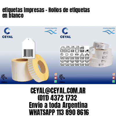 etiquetas impresas - Rollos de etiquetas en blanco