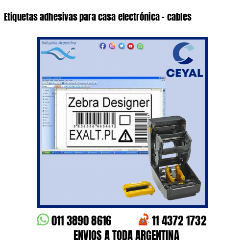 Etiquetas adhesivas para casa electrónica – cables