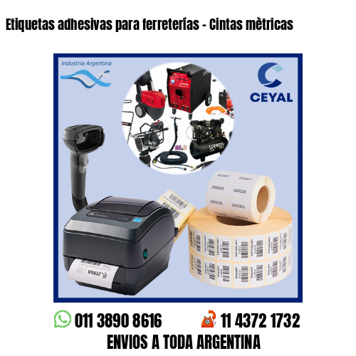 Etiquetas adhesivas para ferreterías – Cintas mètricas