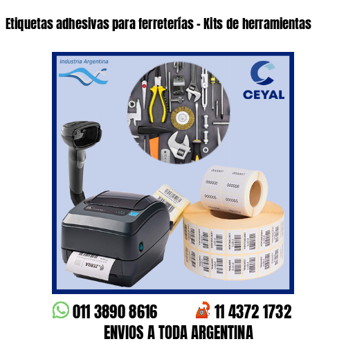 Etiquetas adhesivas para ferreterías – Kits de herramientas