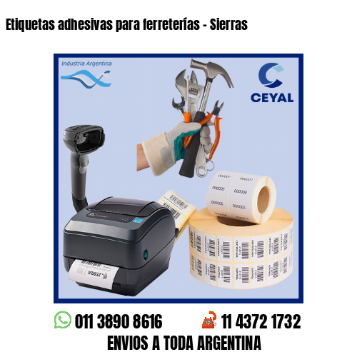 Etiquetas adhesivas para ferreterías – Sierras