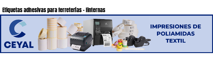 Etiquetas adhesivas para ferreterías - linternas