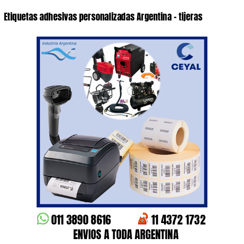 Etiquetas adhesivas personalizadas Argentina – tijeras