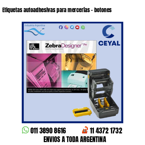 Etiquetas autoadhesivas para mercerías – botones