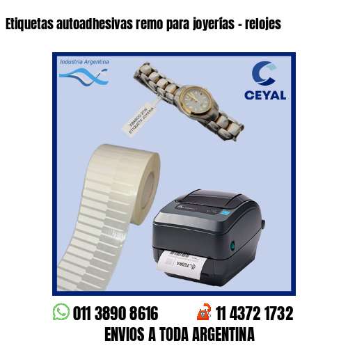 Etiquetas autoadhesivas remo para joyerías – relojes