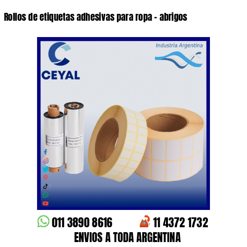 Rollos de etiquetas adhesivas para ropa – abrigos