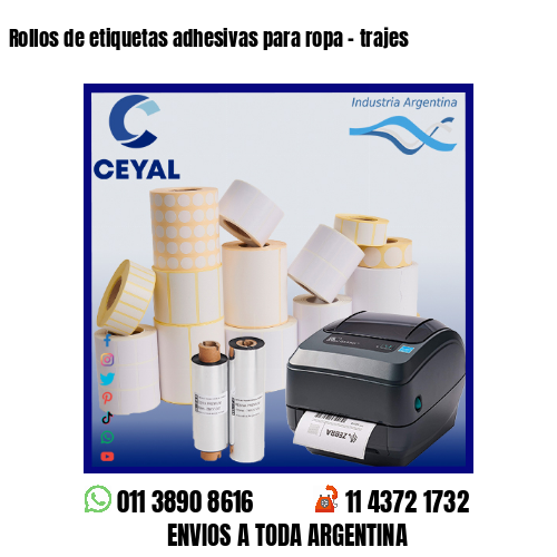 Rollos de etiquetas adhesivas para ropa – trajes