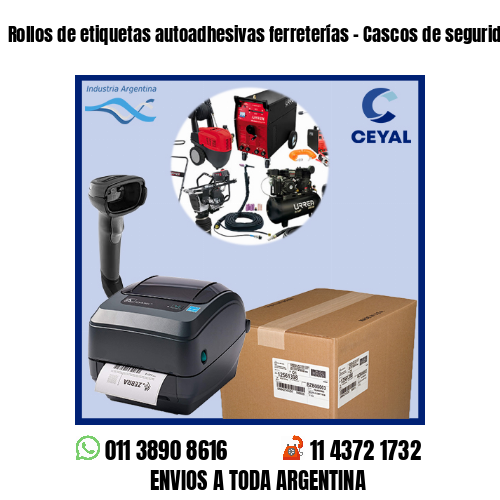 Rollos de etiquetas autoadhesivas ferreterías – Cascos de seguridad