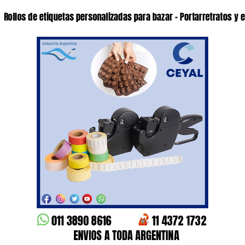 Rollos de etiquetas personalizadas para bazar – Portarretratos y espejos