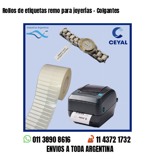 Rollos de etiquetas remo para joyerías – Colgantes