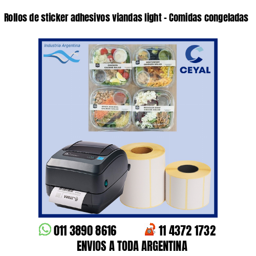 Rollos de sticker adhesivos viandas light – Comidas congeladas