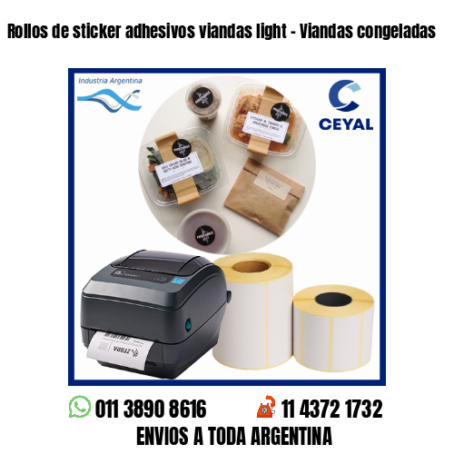 Rollos de sticker adhesivos viandas light – Viandas congeladas