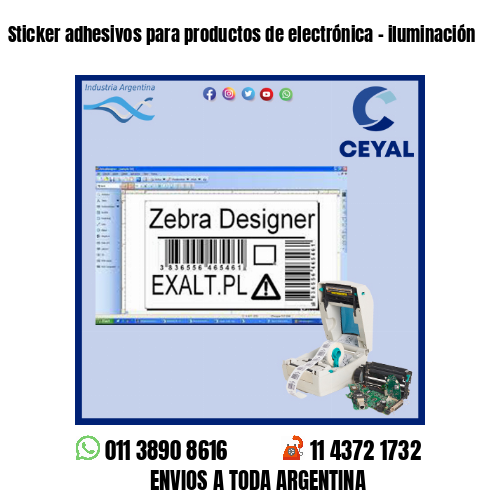 Sticker adhesivos para productos de electrónica – iluminación